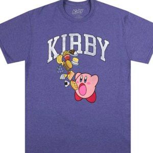 Kirby Big Men's Graphic Pink Purple T Shirt 2XL